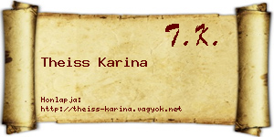 Theiss Karina névjegykártya